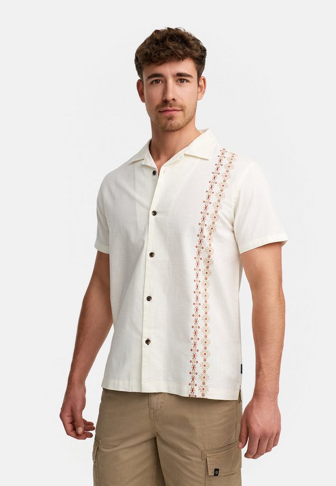 Indicode Kurzarmhemd Herren INCotta Herrenhemd Kurzarm Kurzarm-Hemd mit dekorativer Musterung von Indicode
