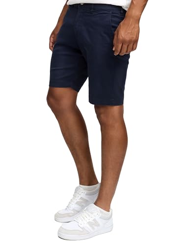 Indicode Kurze Hosen Herren - Laulax - Chino Shorts für Männer aus Baumwolle - Sommer Freizeithose mit Taschen - Sportlich eleganter Look - Regular Fit - Bequemes Material mit Stretch - Navy - M von Indicode