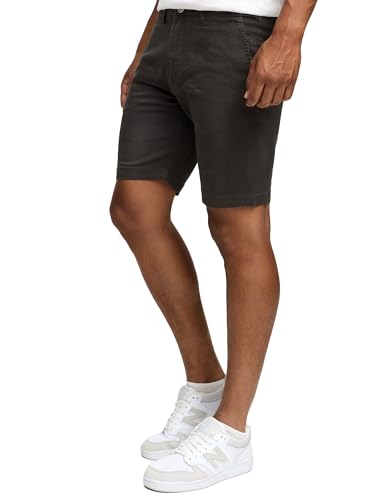 Indicode Kurze Hosen Herren - Laulax - Chino Shorts für Männer aus Baumwolle - Sommer Freizeithose mit Taschen - Sportlich eleganter Look - Regular Fit - Bequemes Material mit Stretch - Raven - M von Indicode