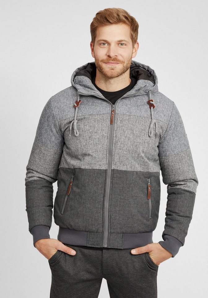 Indicode Kurzjacke IDHannibal modische Herren Übergangsjacke mit Kapuze von Indicode