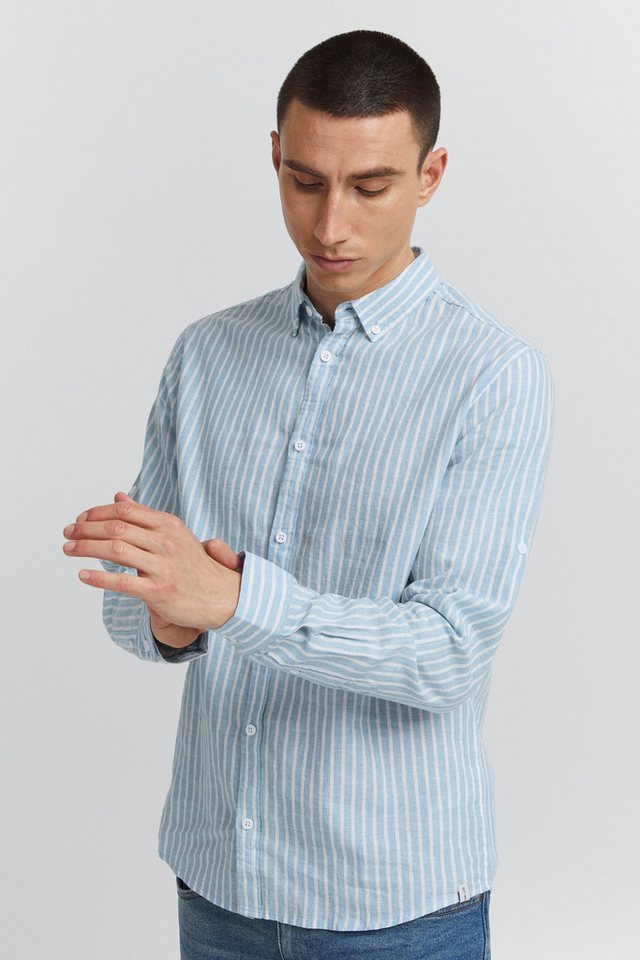 Indicode Langarmhemd IDHanko Langarmhemd aus Leinenmix von Indicode