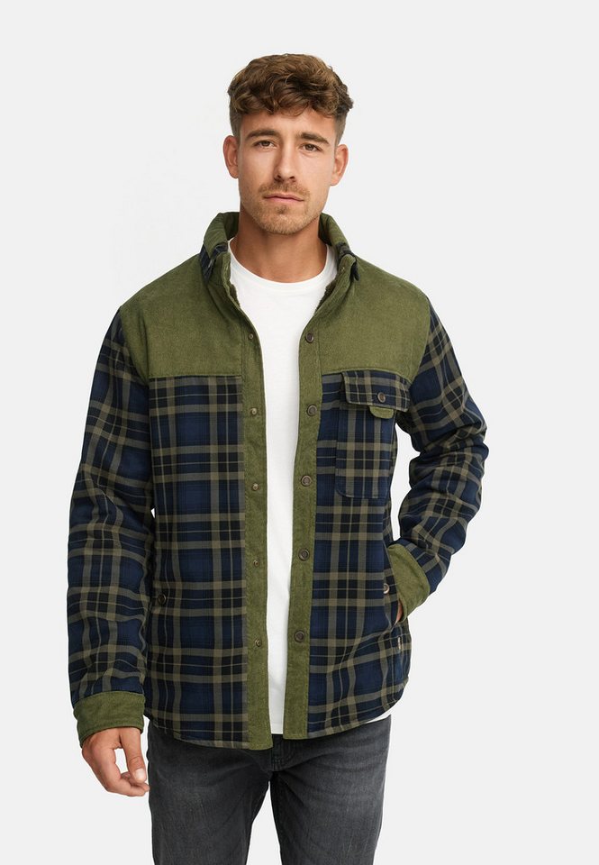 Indicode Langarmhemd INHolz Warm gefüttertes Holzfällerhemd mit Teddy-Innenseite von Indicode