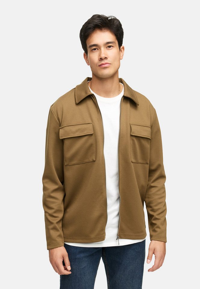 Indicode Langarmhemd INNello Zip Shirt Lässiges Hemd mit Reißverschluss und Brusttaschen von Indicode