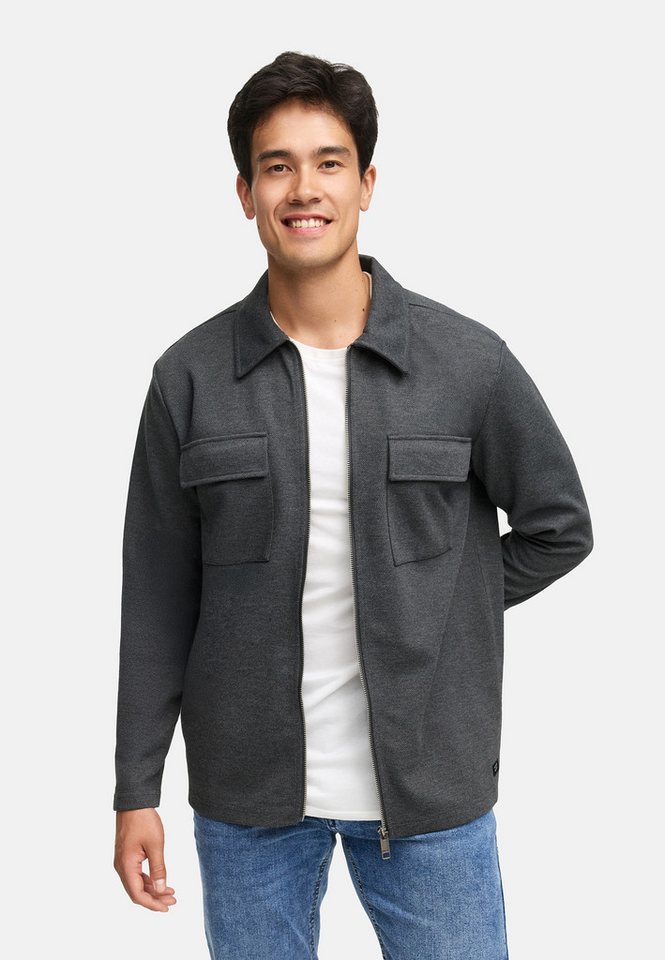 Indicode Langarmhemd INNello Zip Shirt Lässiges Hemd mit Reißverschluss und Brusttaschen von Indicode