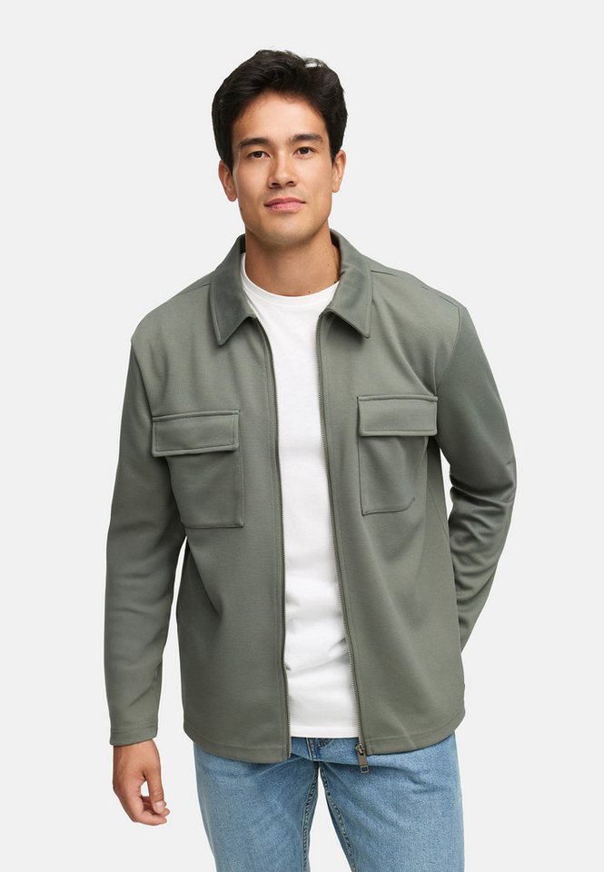 Indicode Langarmhemd Herren INNello Zip Herrenhemd Langarm Lässiges Hemd mit Reißverschluss und Brusttaschen von Indicode