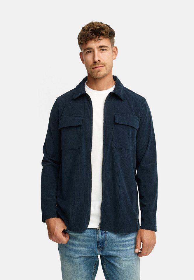 Indicode Langarmhemd INNemoto Zip Shirt Leichtes Zip-Hemd mit Brusttaschen - Übergangsjacke von Indicode