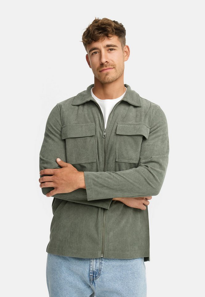 Indicode Langarmhemd INNemoto Zip Shirt Leichtes Zip-Hemd mit Brusttaschen - Übergangsjacke von Indicode
