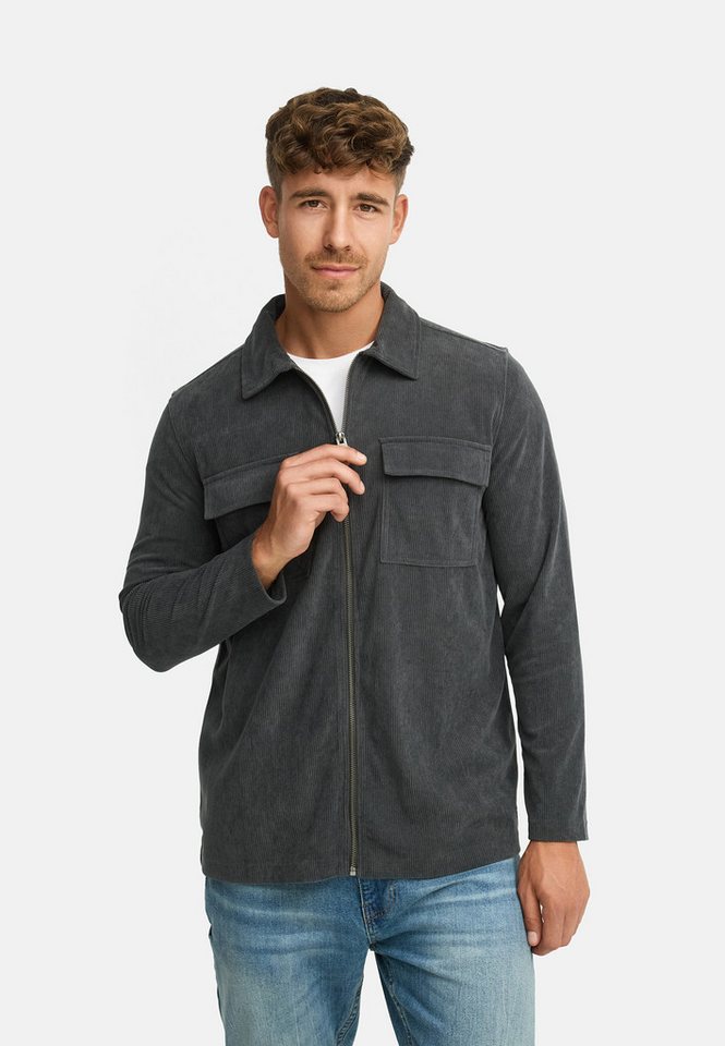Indicode Langarmhemd INNemoto Zip Shirt Leichtes Zip-Hemd mit Brusttaschen - Übergangsjacke von Indicode