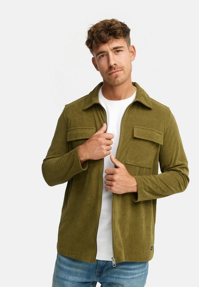 Indicode Langarmhemd INNemoto Zip Shirt Leichtes Zip-Hemd mit Brusttaschen - Übergangsjacke von Indicode