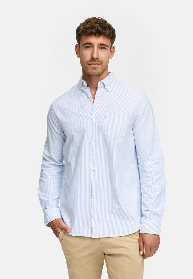 Indicode Langarmhemd Kepner mit Button-Down-Kragen und Brusttasche von Indicode