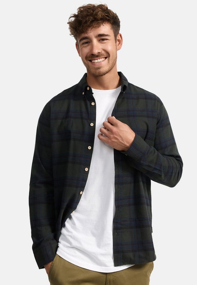Indicode Langarmhemd Riverside Langarmhemd mit Button-Down-Kragen von Indicode