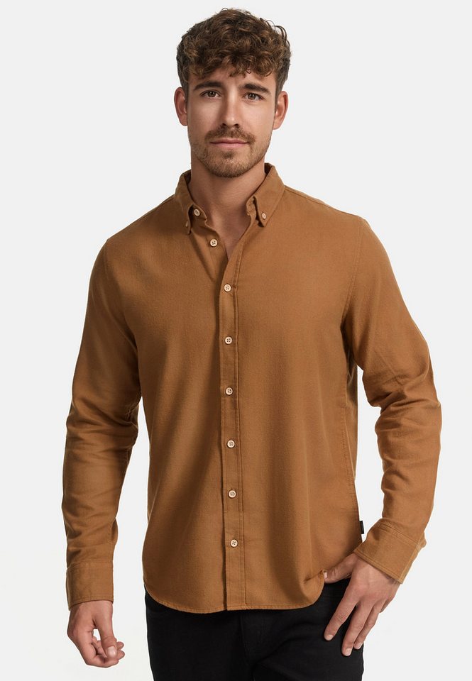 Indicode Langarmhemd Riverside Langarmhemd mit Button-Down-Kragen von Indicode