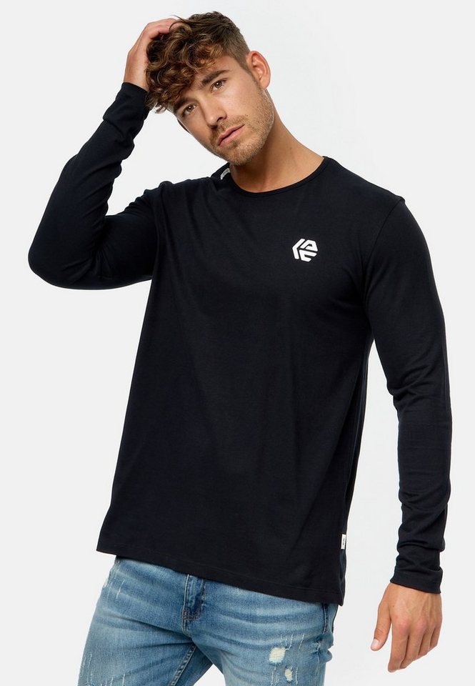 Indicode Langarmshirt INTrense 100% Baumwolle von Indicode