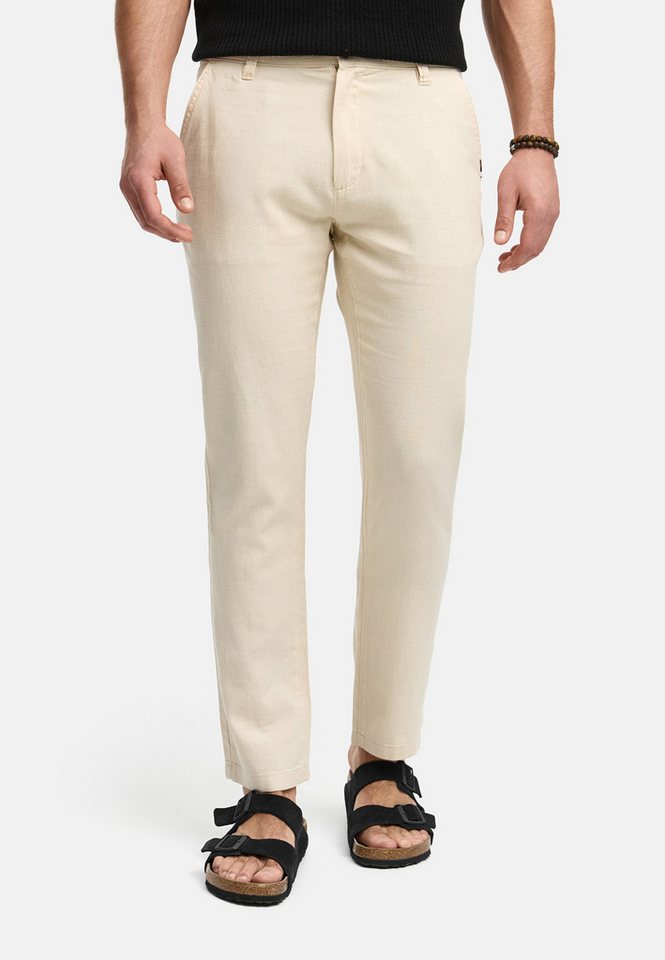 Indicode Leinenhose INGuy moderne Stretchhose mit schmalen Schnitt von Indicode