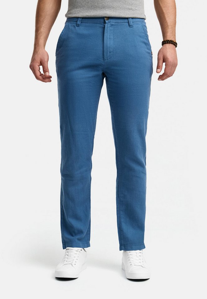 Indicode Leinenhose INGuy moderne Stretchhose mit schmalen Schnitt von Indicode