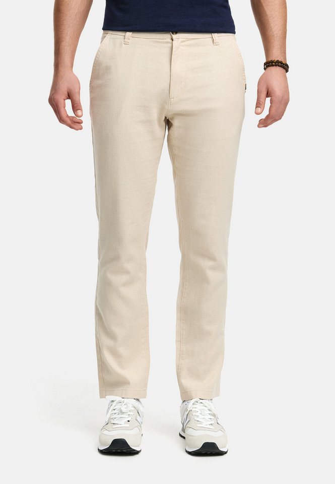 Indicode Leinenhose INGuy moderne Stretchhose mit schmalen Schnitt von Indicode