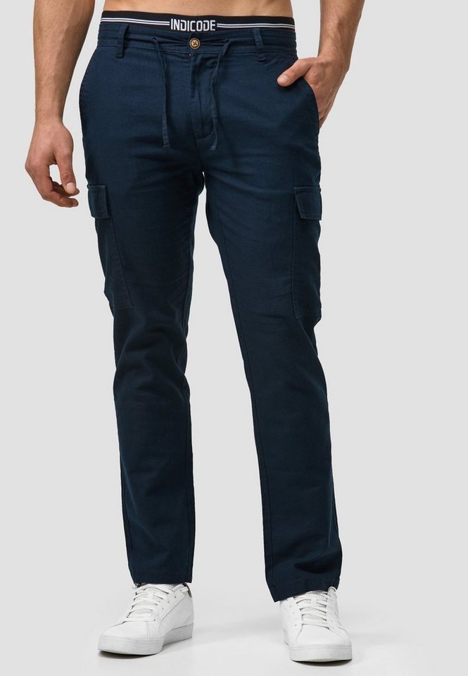 Indicode Leinenhose Leonardo mit aufgesetzten Taschen von Indicode