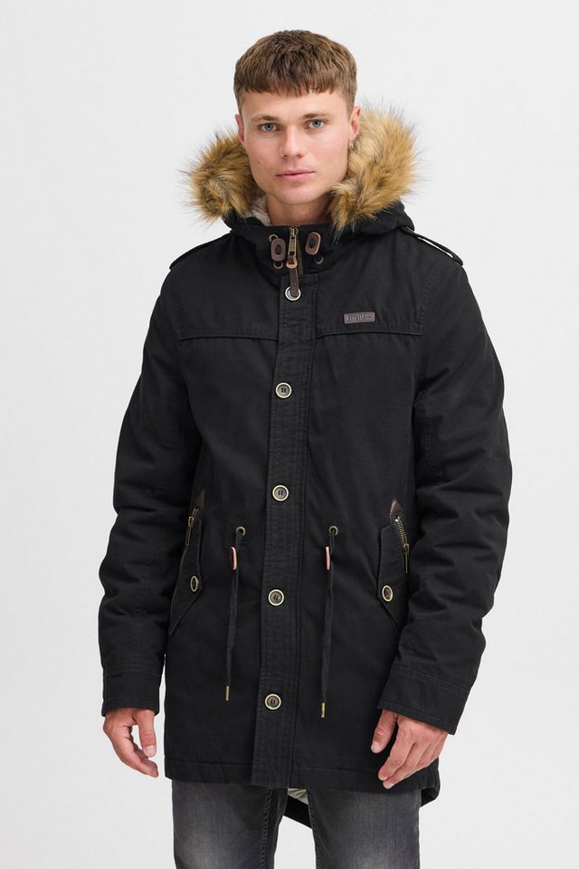 Indicode Parka IDPulsoor Winterjacke mit abnehmbarem Kunstfellkragen von Indicode