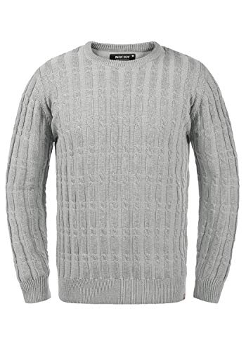 Indicode Pauletta Herren Strickpullover Grobstrick Pullover, Größe:XXL, Farbe:Grey Mix (914) von Indicode