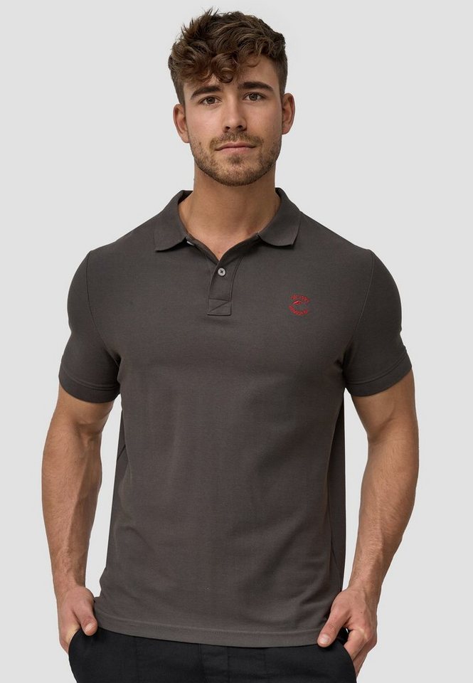 Indicode Poloshirt Herren Wadim Polo Shirt Herrenshirt mit feiner Logo-Stickerei auf der Brust von Indicode
