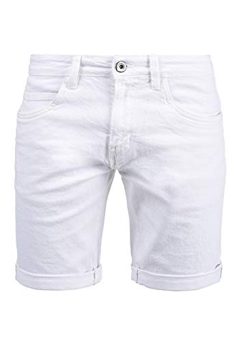 Indicode IDQuentin Herren Jeans Shorts Kurze Denim Hose im Destroyed-Optik mit Stretch, Größe:XL, Farbe:Off-White (002) von Indicode