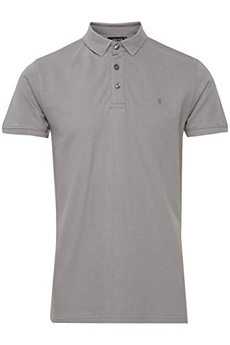 Indicode Rebbert Herren Poloshirt Polohemd T-Shirt mit Polokragen und Knöpfen aus Baumwolle, Größe:M, Farbe:Light Grey (901) von Indicode