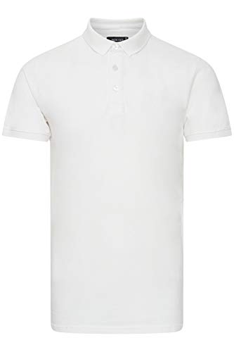 Indicode Rebbert Herren Poloshirt Polohemd T-Shirt mit Polokragen und Knöpfen aus Baumwolle, Größe:XXL, Farbe:Off-White (002) von Indicode