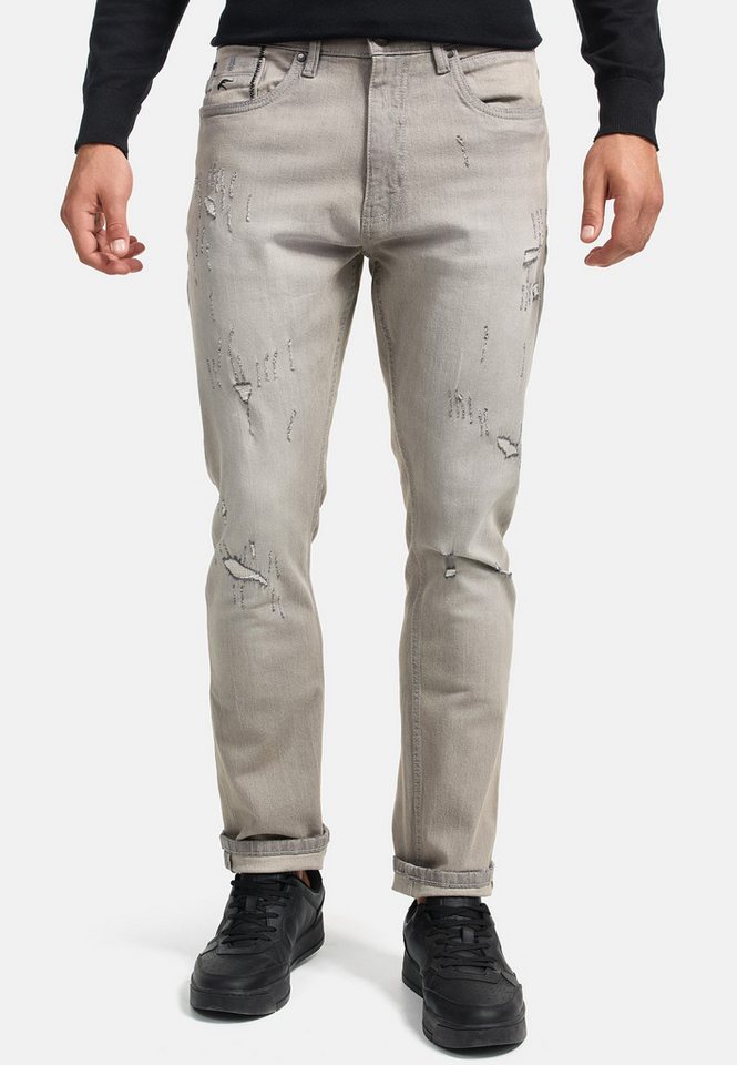 Indicode Regular-fit-Jeans INSmalinos Stylische Slim-Fit-Jeans mit elastischem Denim von Indicode