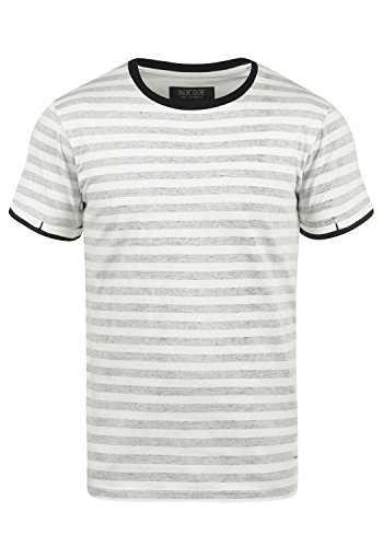 Indicode Reni Herren T-Shirt Kurzarm Shirt Mit Streifen Und Rundhalsausschnitt 100% Baumwolle, Größe:XL, Farbe:Black (999) von Indicode