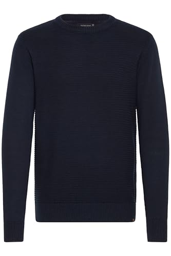 Indicode Ricardo Herren Strickpullover Grobstrick Pullover mit abgesetztem Strickmuster, Größe:XXL, Farbe:Navy (400) von Indicode