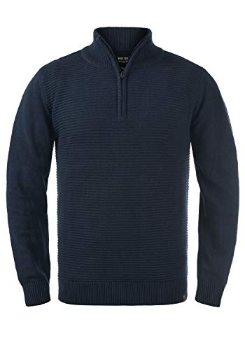 Indicode Richard Herren Strickpullover Troyer Grobstrick Pullover, Größe:M, Farbe:Navy (400) von Indicode