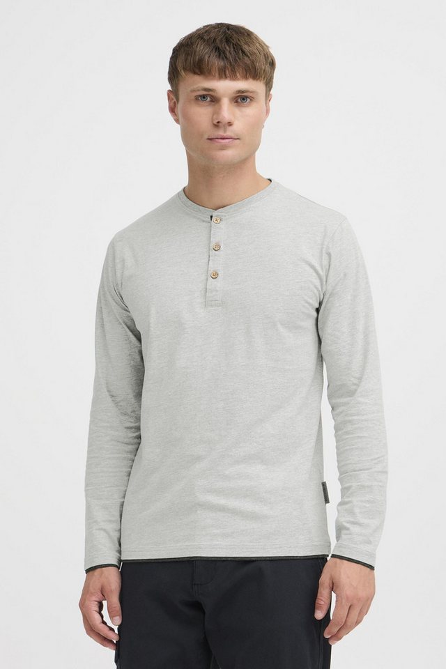 Indicode Rundhalsshirt IDGifford Longsleeve mit Knopfleiste von Indicode
