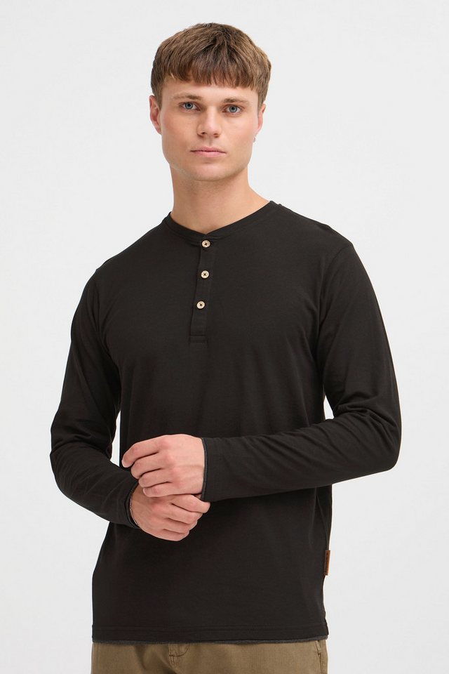 Indicode Rundhalsshirt IDGifford Longsleeve mit Knopfleiste von Indicode