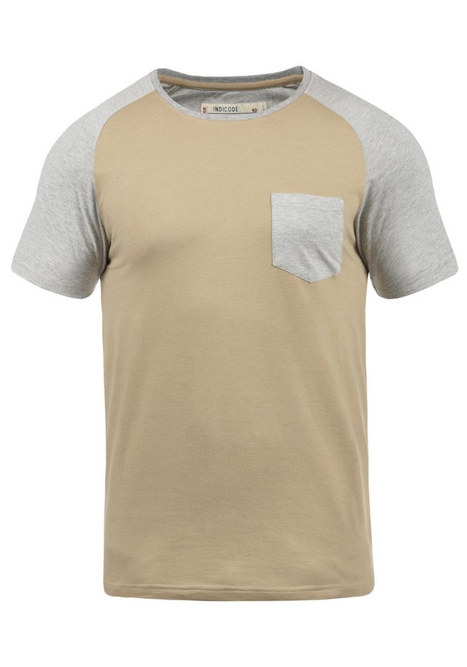Indicode Rundhalsshirt IDGresham Kurzarmshirt im Baseball-Look von Indicode