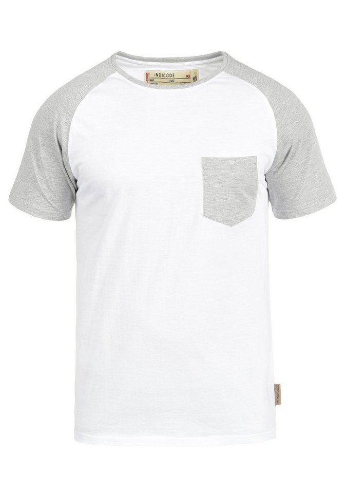 Indicode Rundhalsshirt IDGresham Kurzarmshirt im Baseball-Look von Indicode