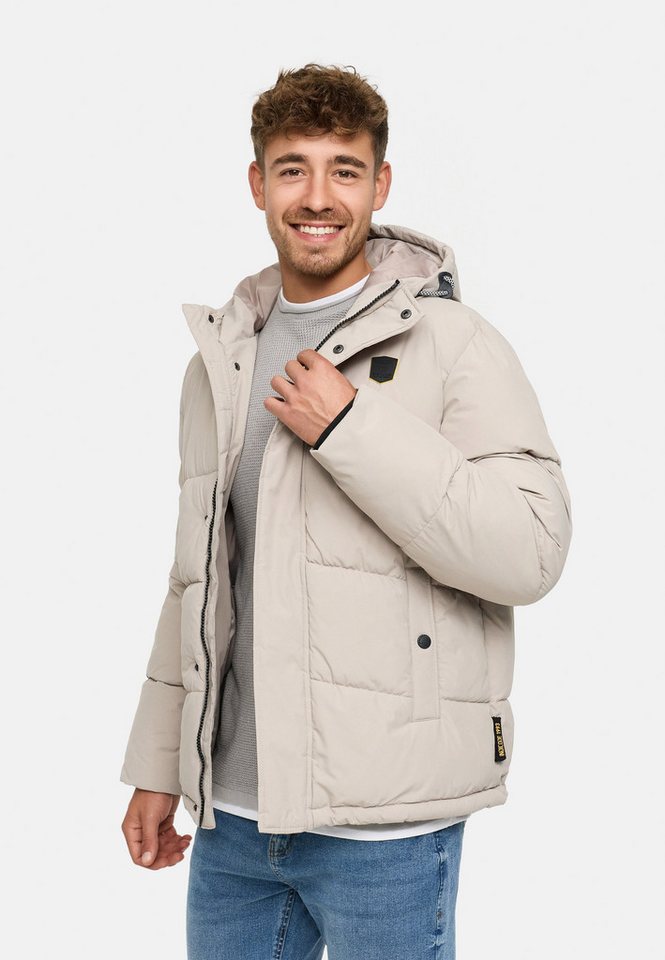 Indicode Steppjacke Herren INLaurits Jacket Herrenjacke Daunen-Optik mit Kapuze und sportiver Steppoptik von Indicode