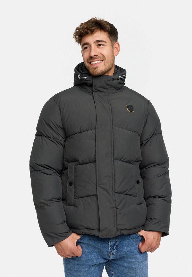 Indicode Steppjacke Herren INLaurits Jacket Herrenjacke Daunen-Optik mit Kapuze und sportiver Steppoptik von Indicode