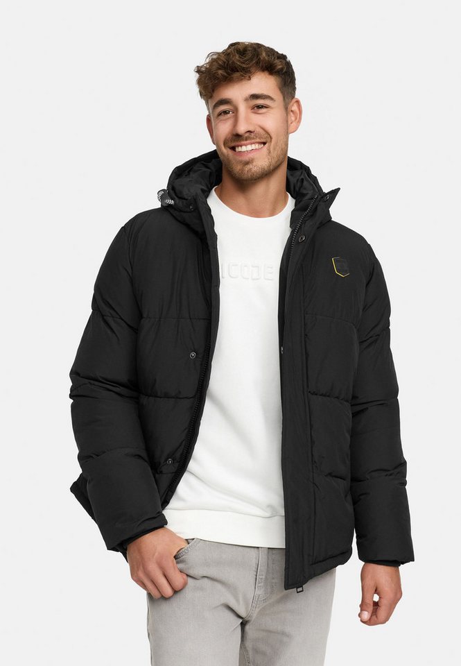 Indicode Steppjacke Herren INLaurits Jacket Herrenjacke Daunen-Optik mit Kapuze und sportiver Steppoptik von Indicode