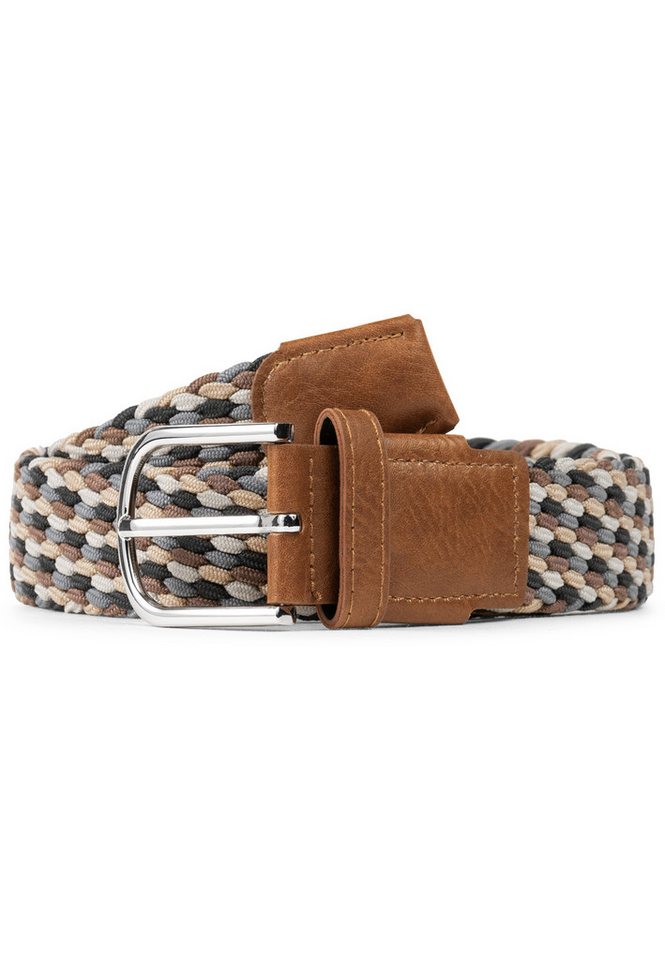 Indicode Stoffgürtel Herren Anders Gürtel Canvas Belt (1-St) Elastischer Flechtgürtel - Stoffgürtel, dehnbarer Gürtel ohne Löcher von Indicode