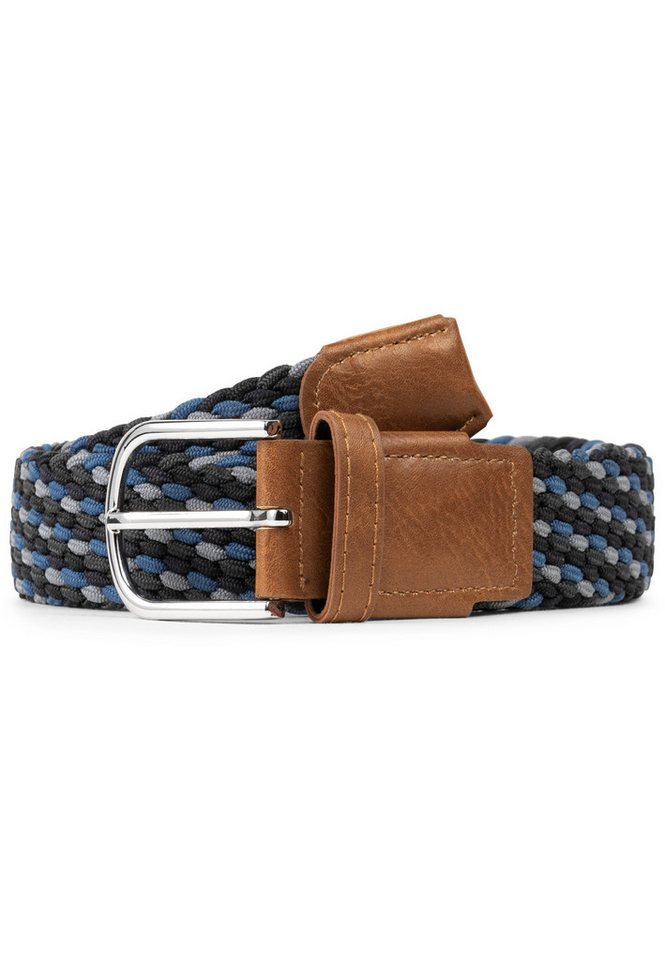 Indicode Stoffgürtel Herren Anders Gürtel Canvas Belt (1-St) Elastischer Flechtgürtel - Stoffgürtel, dehnbarer Gürtel ohne Löcher von Indicode