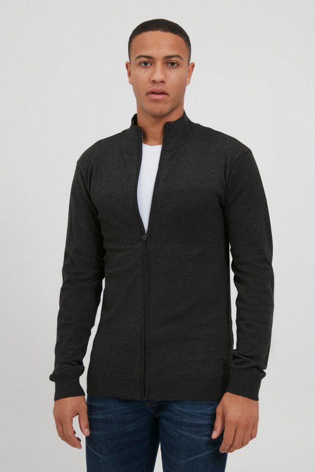 Indicode Strickjacke IDErnoldo Feinstrick Zip-Jacke von Indicode