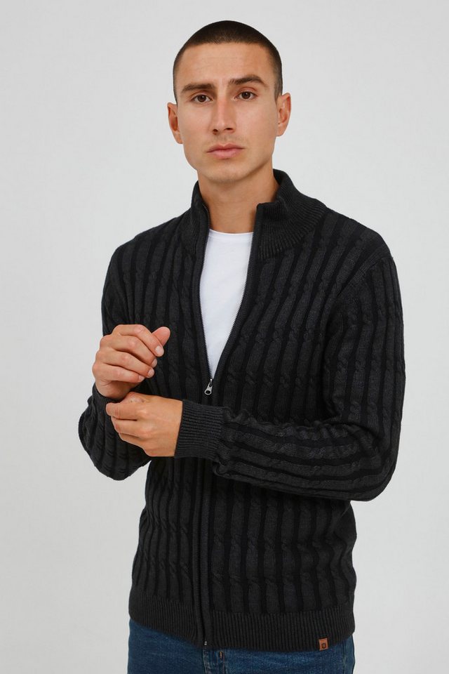 Indicode Strickjacke IDPaulomo Grobstrick Zip-Jacke von Indicode