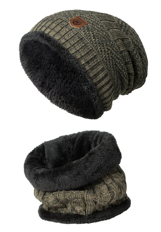 Indicode Strickmütze Siracusa Set aus Mütze & Schal von Indicode