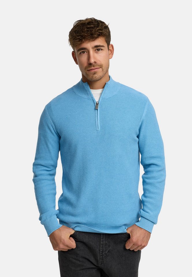 Indicode Strickpullover Herren INBull Pullover Herrenpullover Herrenpullover mit Reißverschlusskragen von Indicode