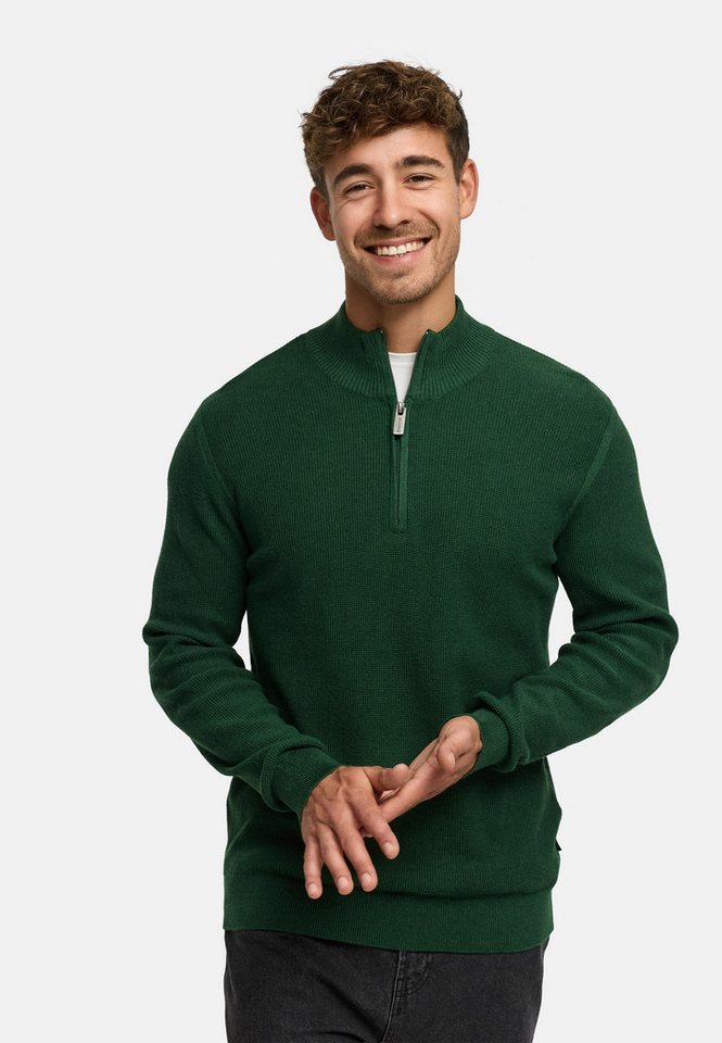 Indicode Strickpullover Herren INBull Pullover Herrenpullover Herrenpullover mit Reißverschlusskragen von Indicode