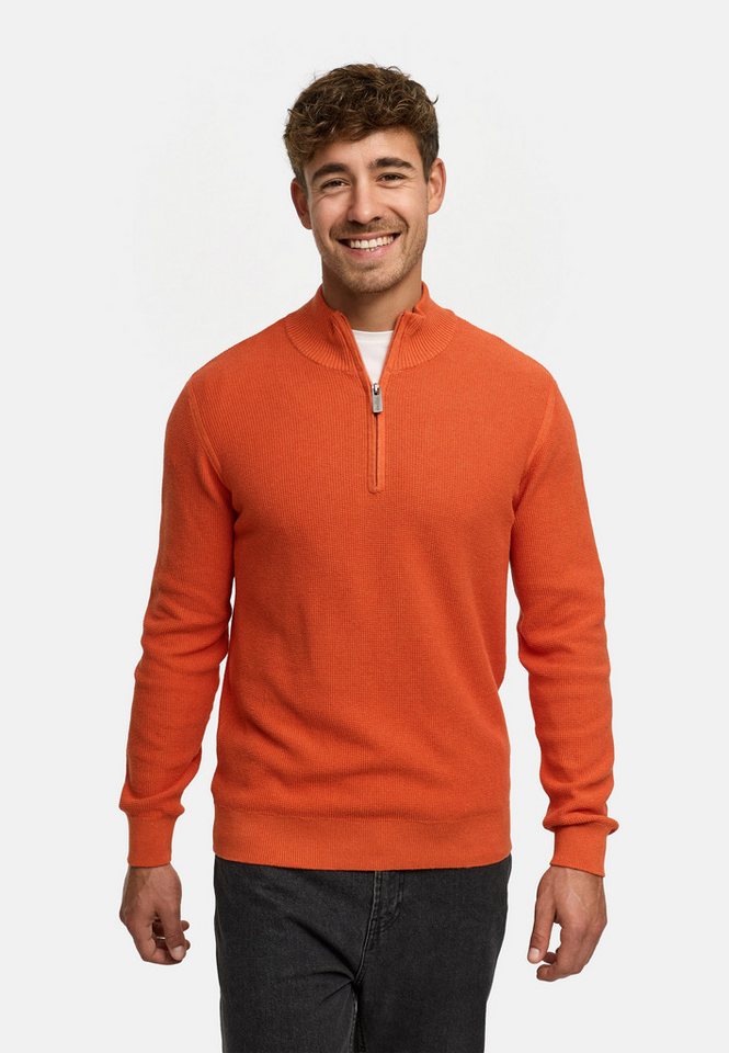 Indicode Strickpullover Herren INBull Pullover Herrenpullover Herrenpullover mit Reißverschlusskragen von Indicode