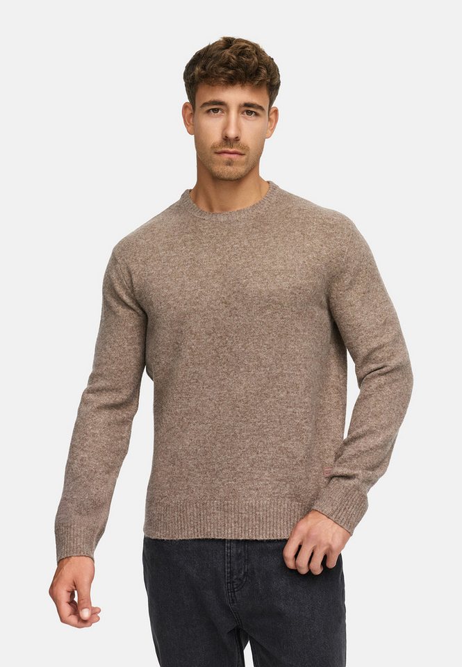 Indicode Strickpullover Herren INTrax O-neck Feinstrickpullover Klassischer Strickpullover mit Rundhalsausschnitt von Indicode