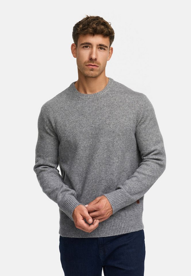 Indicode Strickpullover Herren INTrax O-neck Feinstrickpullover Klassischer Strickpullover mit Rundhalsausschnitt von Indicode