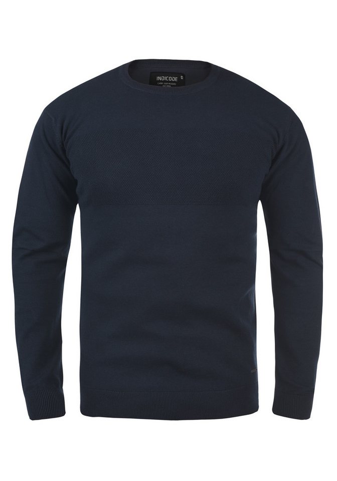 Indicode Strickpullover IDErnesto Strickpulli aus Feinstrick Indicode Strickpullover IDErnesto Strickpulli aus Feinstrick von Indicode