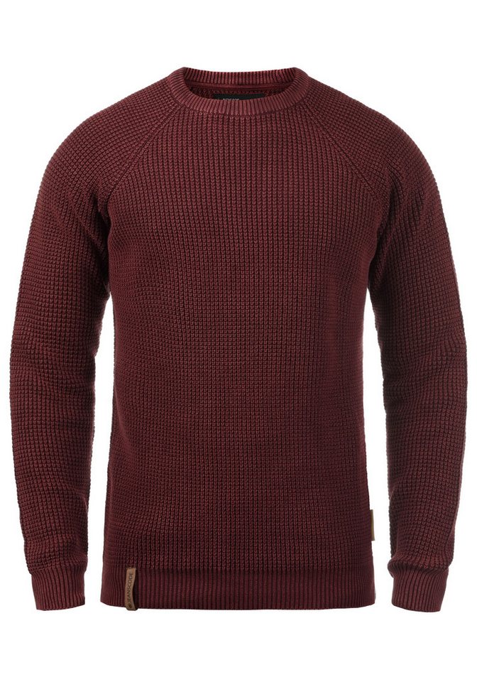 Indicode Strickpullover IDRockford Strickpulli in Waffelstrick-Optik von Indicode